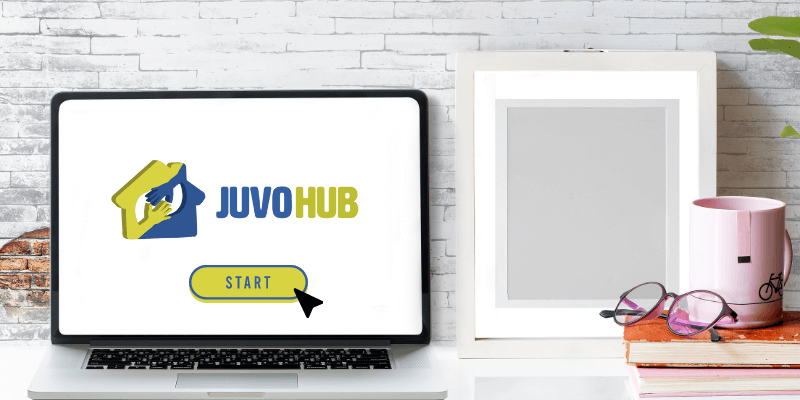 JuvoHub About Us Computer with an property management course ready to start