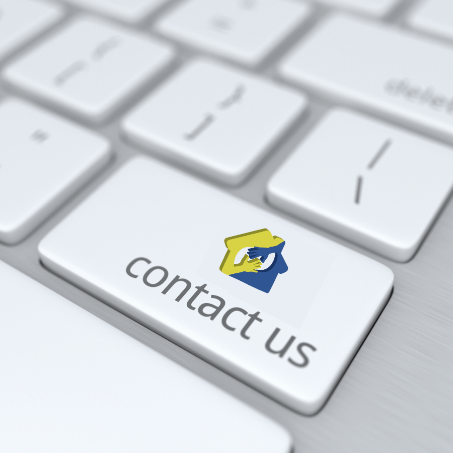 JuvoHub Keyboard that says contact us